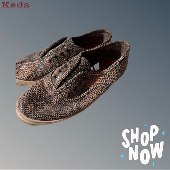 Keds women/girl snake skin sneakers, size 6 - Picture 4 of 4